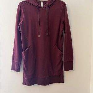Athleta Maroon Hooded Dress